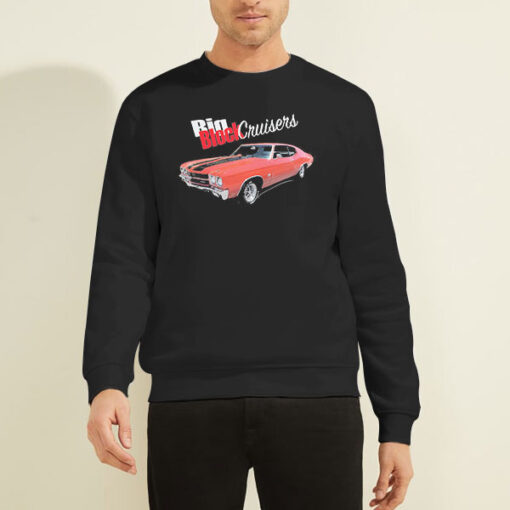 Sweatshirt Black Muscle Car SS 1970 Chevelle