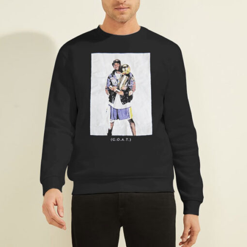 Sweatshirt Black The Goat Kobe Holding Trophy