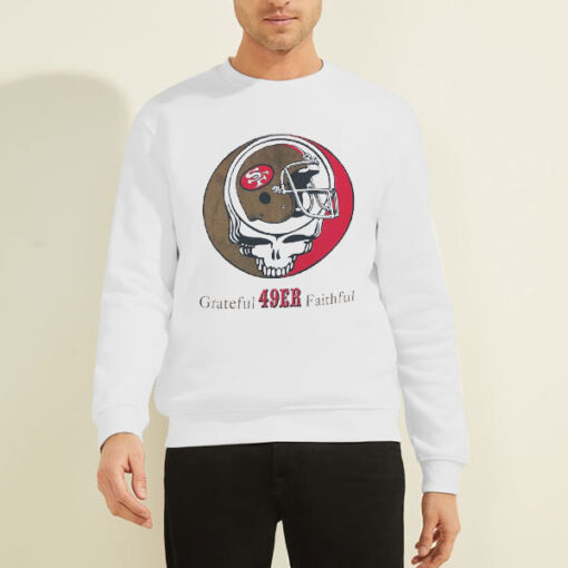 Sweatshirt White Circle Logo San Francisco X 49ers Grateful Dead