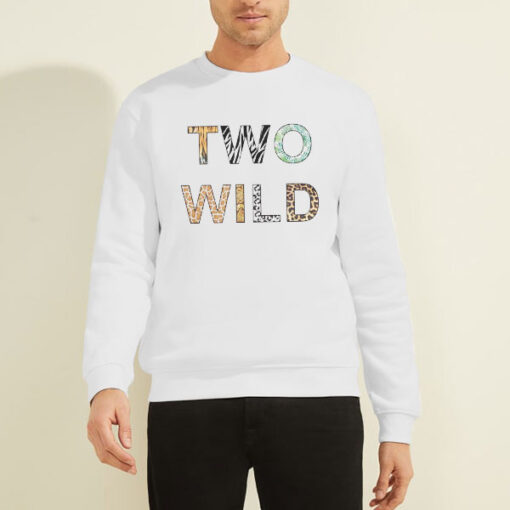 Sweatshirt White Cute Animal Logo Two Wild