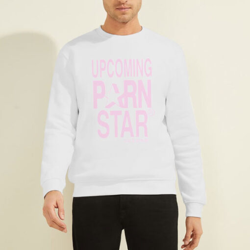 Sweatshirt White Cute Logo Upcoming Porn Star