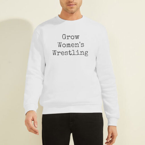 Sweatshirt White Letter Grow Women's Wrestling