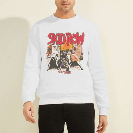 Sweatshirt White On Tour Youth Gone Wild Concert Skid Row