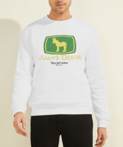 Sweatshirt White Playa Del Carmen Mexico Juan Deere