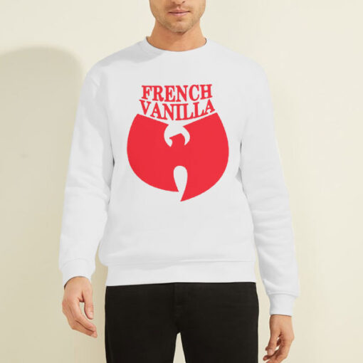 Sweatshirt White Red Logo Funny French Vanilla