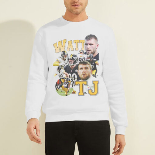Sweatshirt White Retro Tj Pittsburgh Say Watt Steelers