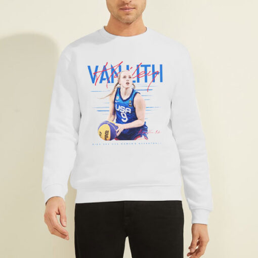Sweatshirt White Us Womens Basketball 09 Hailey Van Lith