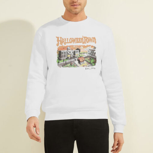 Sweatshirt White Vintage Est 1998 Halloweentown