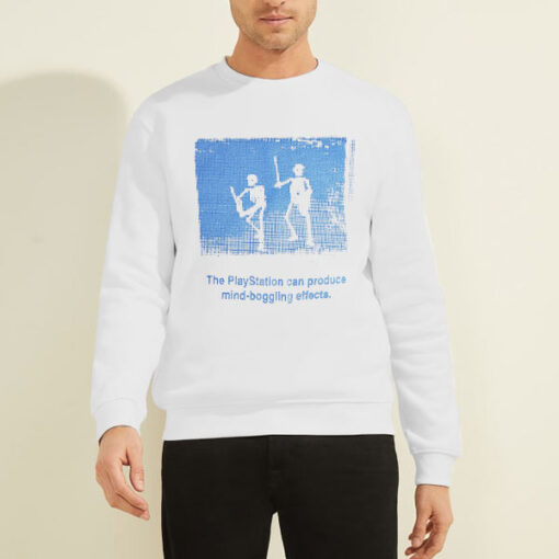 Sweatshirt White Vintage the Playstation Can Produce Mind Boggling Effects