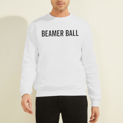 Sweatshirt White Writing Logo Beamer Ball