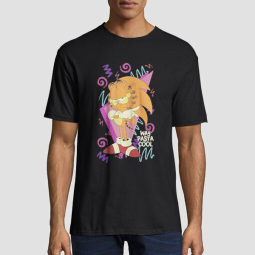Art Way Pasta Cool Sonic Garfield Shirt