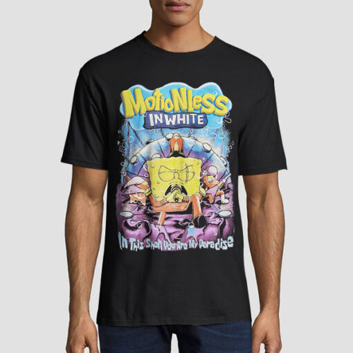 Cartoon Motionless in White Spongebob Shirt