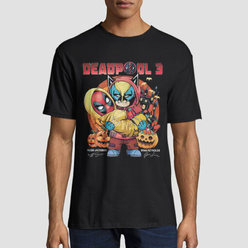 Hugh Jackman Ryan Reynolds Halloween Deadpool 3 Shirt