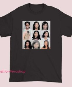 Unisex T-shirt with a vintage-style graphic of JT from City Girls, featuring a mugshot design and bold, retro typography.