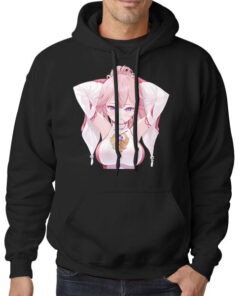 Kawaii Anime Zero Two Boobs Shirt 7 Hoodie Black Kawaii Anime Zero Two Boobs