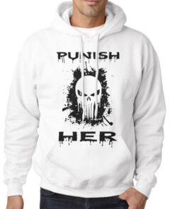 Hoodie White Vintage Bad Behavior Punish Her