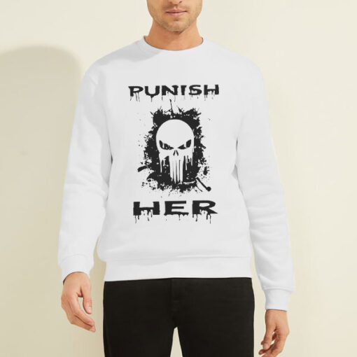 Sweatshirt White Vintage Bad Behavior Punish Her