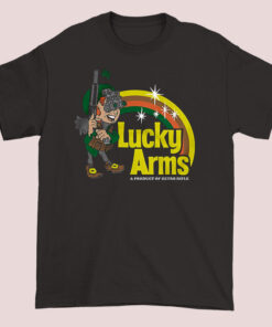 Funny Graphic Retro Rifle Lucky Arms Shirt
