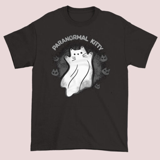 Paranormal Kitty Cute Ghost Halloween Shirt