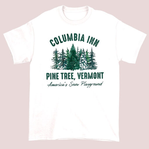 Columbia Inn Pine Tree Vermont America's Snow Playground Shirt