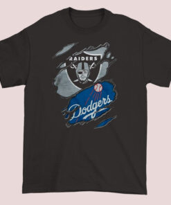 Vintage Tear Logo Dodgers Raiders Shirt