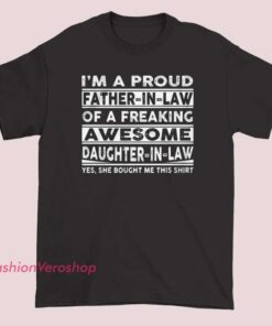 Show family pride with the Awesome Like My Daughter-in-Law Dad Tee. Bold graphic, soft cotton, and confident dad energy for stylish family clothing lovers.