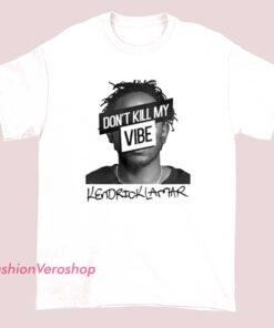 A classic vintage-style graphic shirt showcasing an artistic design of Kendrick Lamar, highlighting his iconic image and musical influence.
