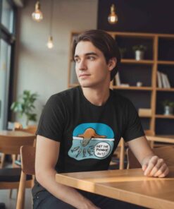 Funny French Seal Get the Phoque out Shirt 7 Funny French Seal Get the Phoque Out Shirt featuring cute seal cartoon graphic, French wordplay pun design, humorous animal meme t-shirt, novelty graphic tee, unisex casual streetwear apparel.