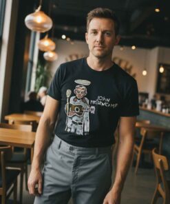Inspired John Mellencamp Guitar Parody Shirt Printed featuring vintage rock style graphic, guitar artwork design, retro music parody tee, classic rock fan apparel, unisex casual band inspired t-shirt.