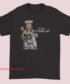 Inspired John Mellencamp Guitar Parody Shirt Printed featuring vintage rock style graphic, guitar artwork design, retro music parody tee, classic rock fan apparel, unisex casual band inspired t-shirt.