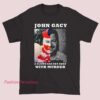 Vintage portrait John Wayne Gacy killer clown shirt featuring a dark true crime inspired graphic with eerie clown artwork. Horror style graphic tee for true crime fans, vintage horror collectors, and dark art streetwear lovers.