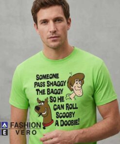 Scooby Doo Someone Pass Shaggy Unisex Adult T Shirt featuring a funny cartoon inspired graphic on premium cotton, ideal for novelty apparel, retro animation fans, casual streetwear, and graphic tee collectors.