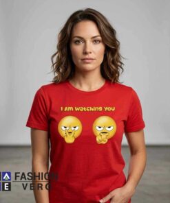 Alternative view of I Am Watching You Emojis Eyes Meme Shirt