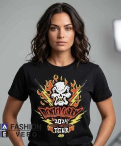 Denzel Curry 2024 North American Tour Graphic Shirt featuring concert inspired artwork, hip hop tour graphics, premium cotton fabric, and streetwear style for music fans.
