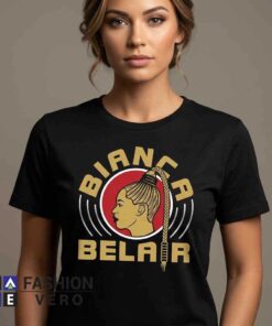 Bianca Belair Golden Silhouette Fan Apparel Shirt - Image 3