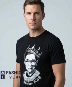 Notorious R.B.G. Supreme Court Icon Shirt featuring Ruth Bader Ginsburg portrait artwork, Supreme Court inspired design, legal history graphic, feminist icon theme, cotton casual tee.