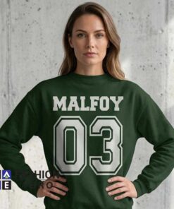 Alternative view of Slytherin Malfoy 03 Green Quidditch Sweatshirt