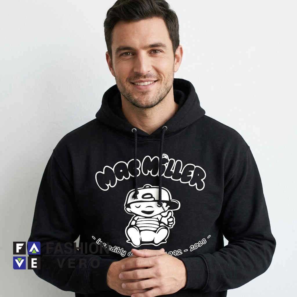 Retro Mac Miller Tribute Logo Hoodie 2 Retro Mac Miller Tribute Logo Hoodie - Image 2