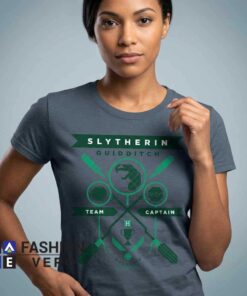 Alternative view of Vintage Slytherin Quidditch Team Captain Art Shir