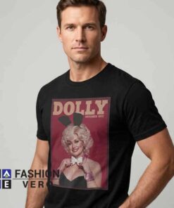 Dolly Parton Iconic Playboy Cover Shirt featuring vintage celebrity style, retro music fashion, classic magazine-inspired aesthetic, cotton casual tee, nostalgic appeal, and fan apparel.