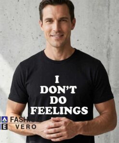 Alternative view of I Dont Want Feelings Minimalist Anti-Emotion Text Design Shirt