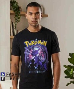 Pokemon Training Is Over The First Movie Art Mewtwo vs Ash Shirt - Image 4