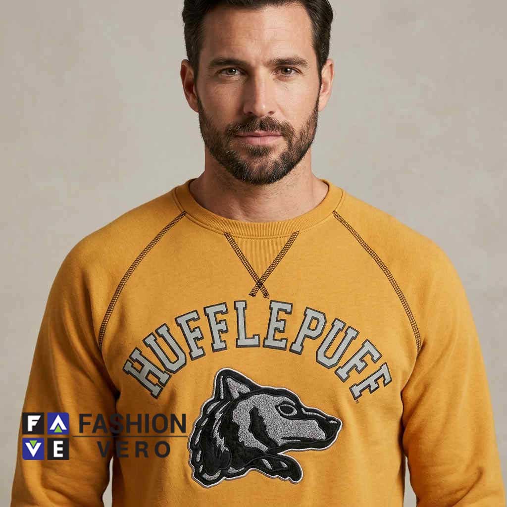 Yellow Harry Potter Hufflepuff Sweatshirt 3 Yellow Harry Potter Hufflepuff Sweatshirt - Image 3