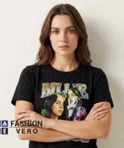 Billie Eilish Concert Portrait Montage Music Fan Merch Shirt - Image 3