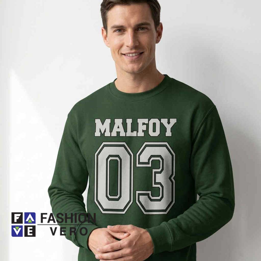 Slytherin Malfoy 03 Green Quidditch Sweatshirt 4 Slytherin Malfoy 03 Green Quidditch Sweatshirt - Image 4