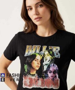 Billie Eilish Concert Portrait Montage Music Fan Merch Shirt - Image 4