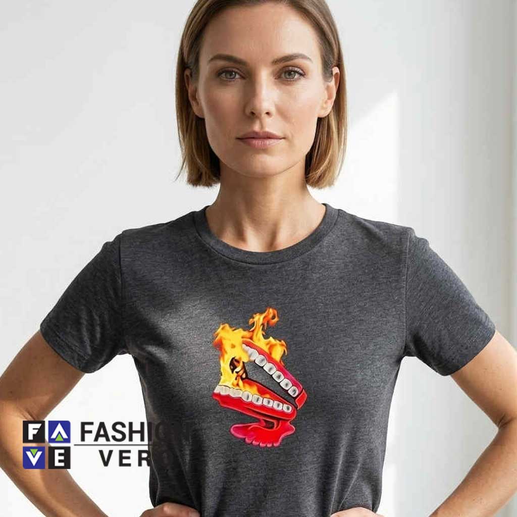 Travis Scott Hot Flames and Smoking Teeth Shirt 3 Travis Scott Hot Flames and Smoking Teeth Shirt - Image 3