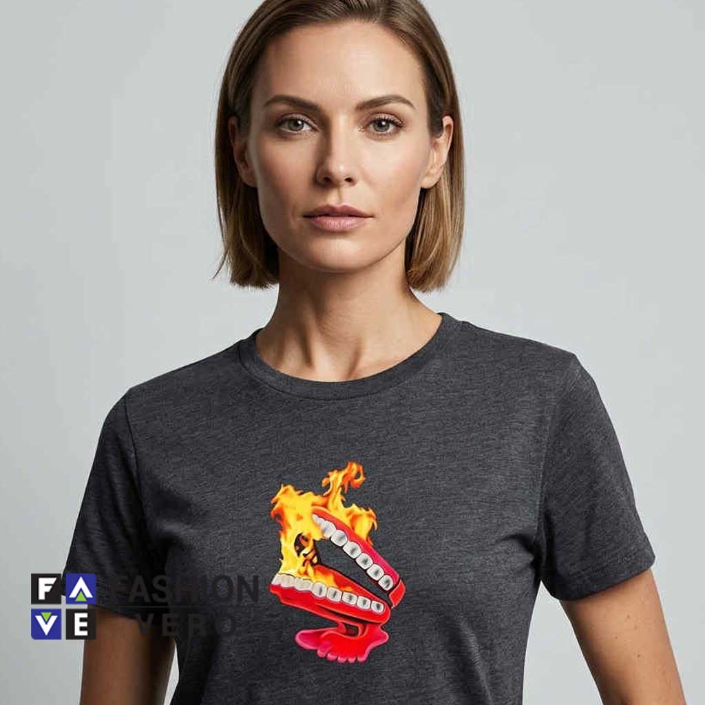 Travis Scott Hot Flames and Smoking Teeth Shirt 4 Travis Scott Hot Flames and Smoking Teeth Shirt - Image 4