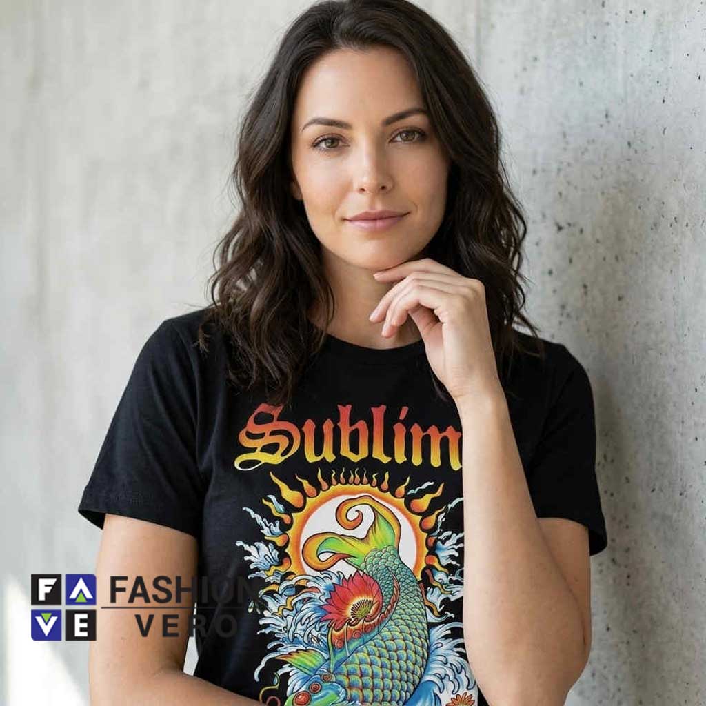 Psychedelic Sublime Sun & Koi Artwork Shirt 4 Psychedelic Sublime Sun & Koi Artwork Shirt - Image 4