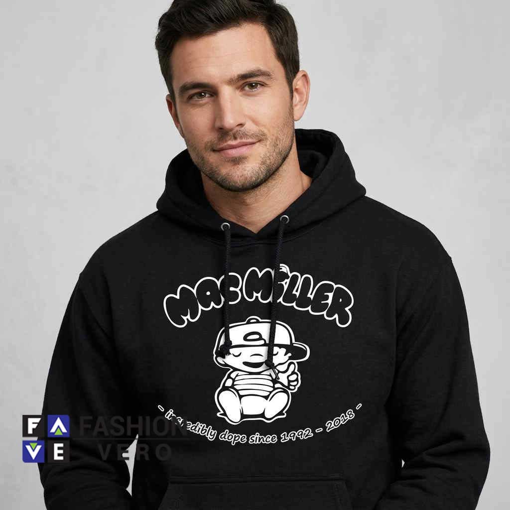 Retro Mac Miller Tribute Logo Hoodie 4 Retro Mac Miller Tribute Logo Hoodie - Image 4